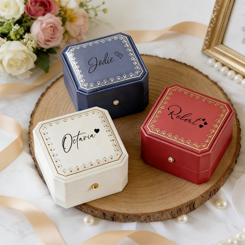 Personalized Faux Leather Ring - đánh giá và giá Velvet Jewelry Box