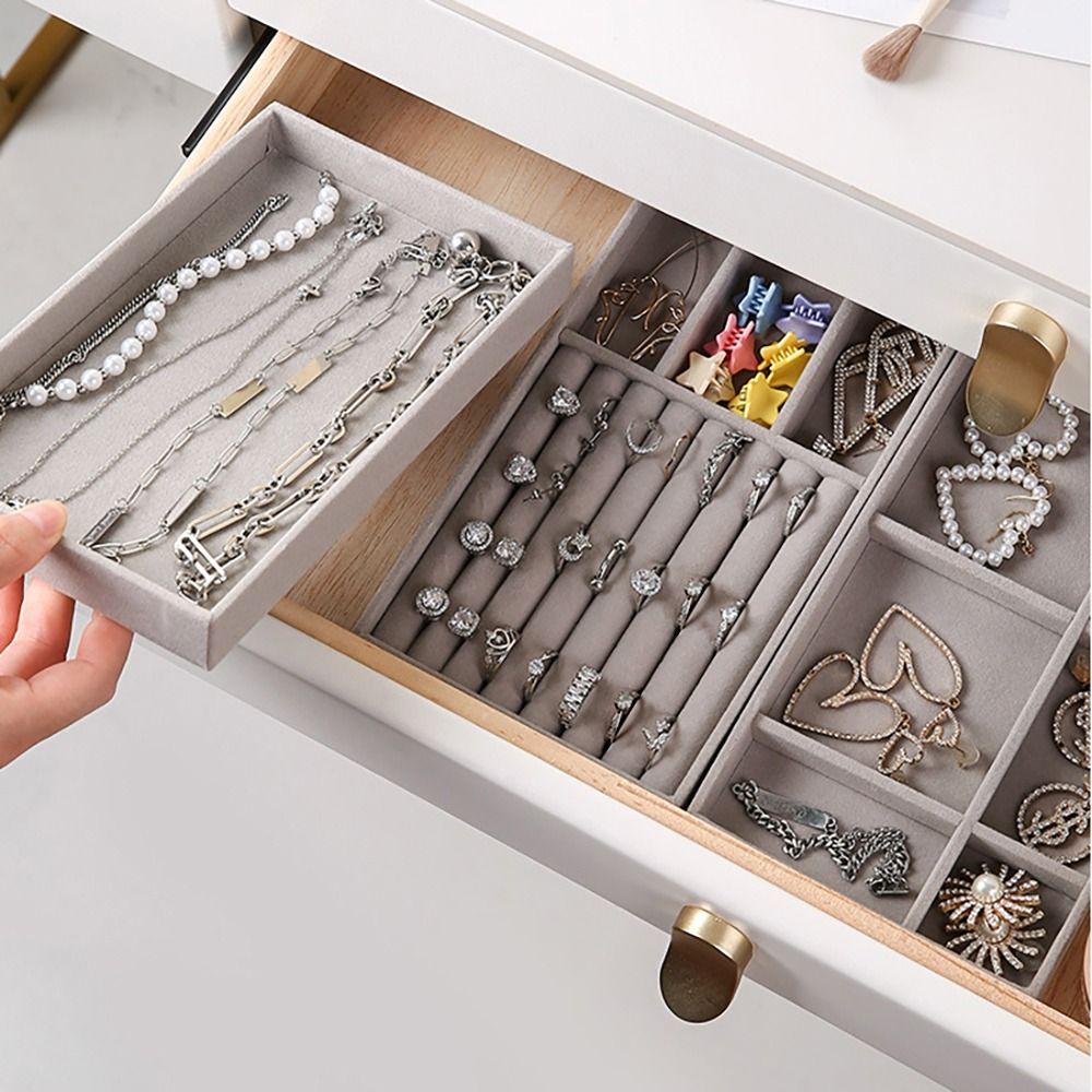 Drawer Box Stackable Velvet Je - đánh giá và giá Velvet Jewelry Box