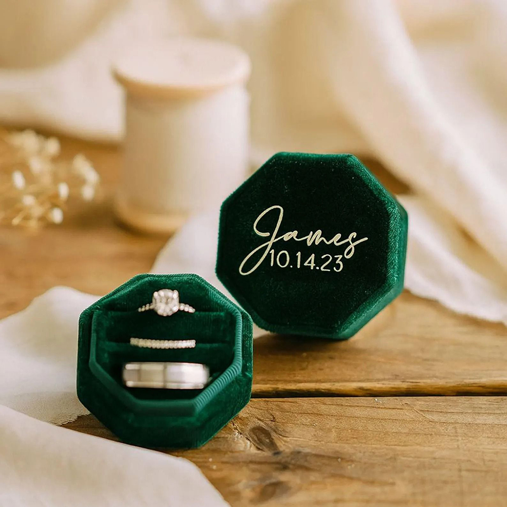 Personalized Velvet Wedding Ri - đánh giá và giá Velvet Jewelry Box