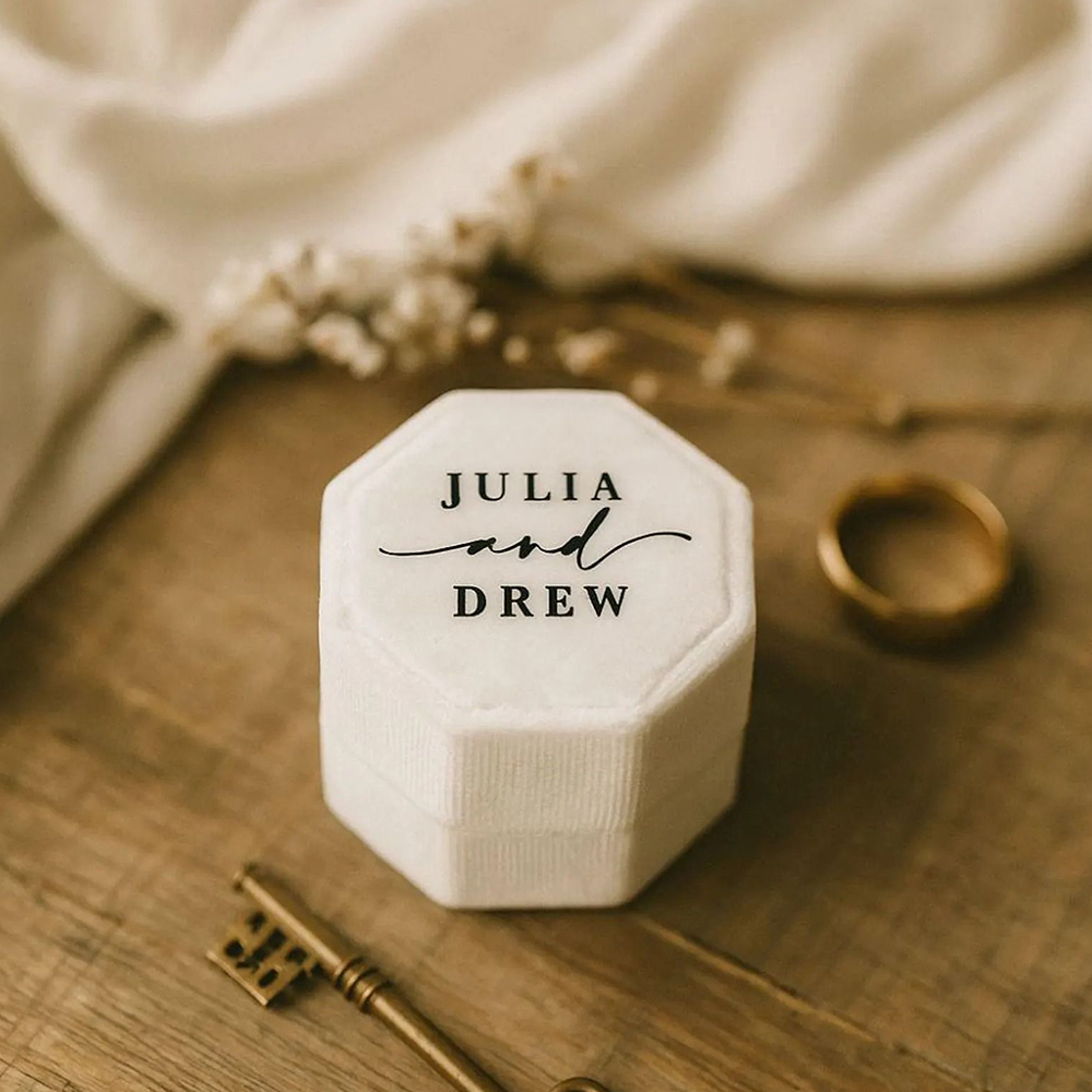 Personalized Velvet Wedding Ri - đánh giá và giá Velvet Jewelry Box