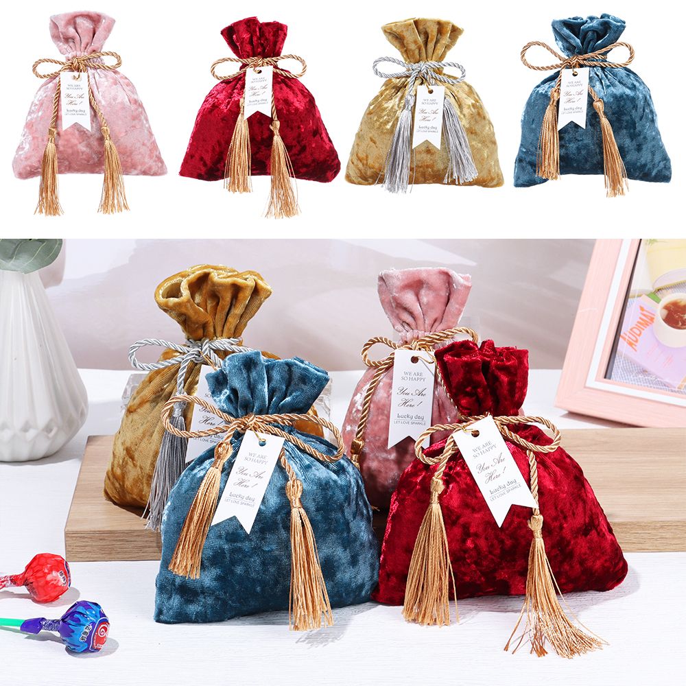 Velvet Cloth Drawstring Tassel - đánh giá và giá Velvet Jewelry Box