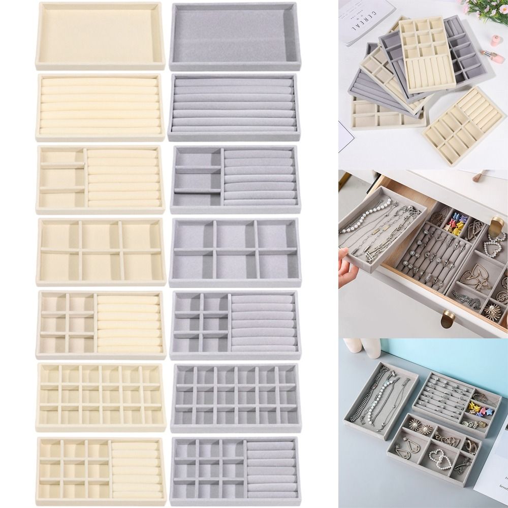 Organizer Box Stackable Velvet - đánh giá và giá Velvet Jewelry Box