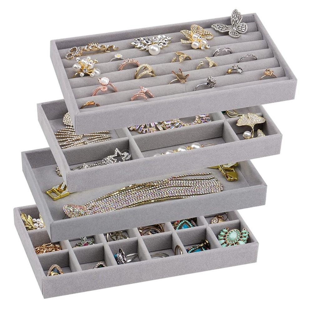 Organizer Box Stackable Velvet - đánh giá và giá Velvet Jewelry Box