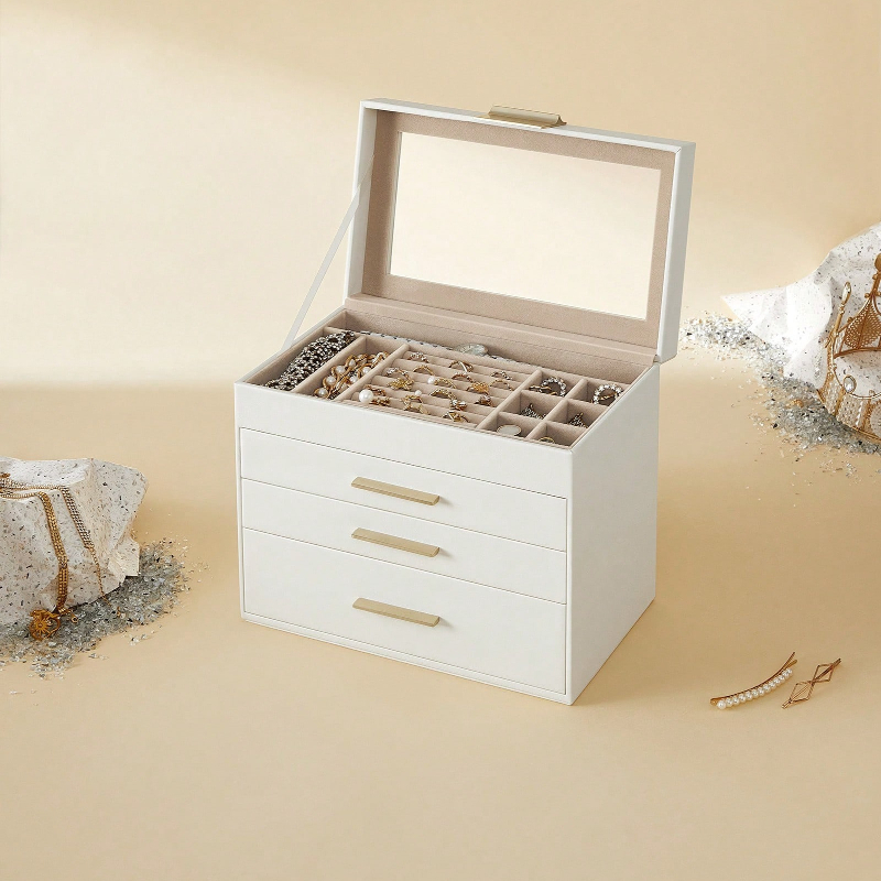 Upgraded 4-Layer Jewelry Stora - đánh giá và giá Velvet Jewelry Box